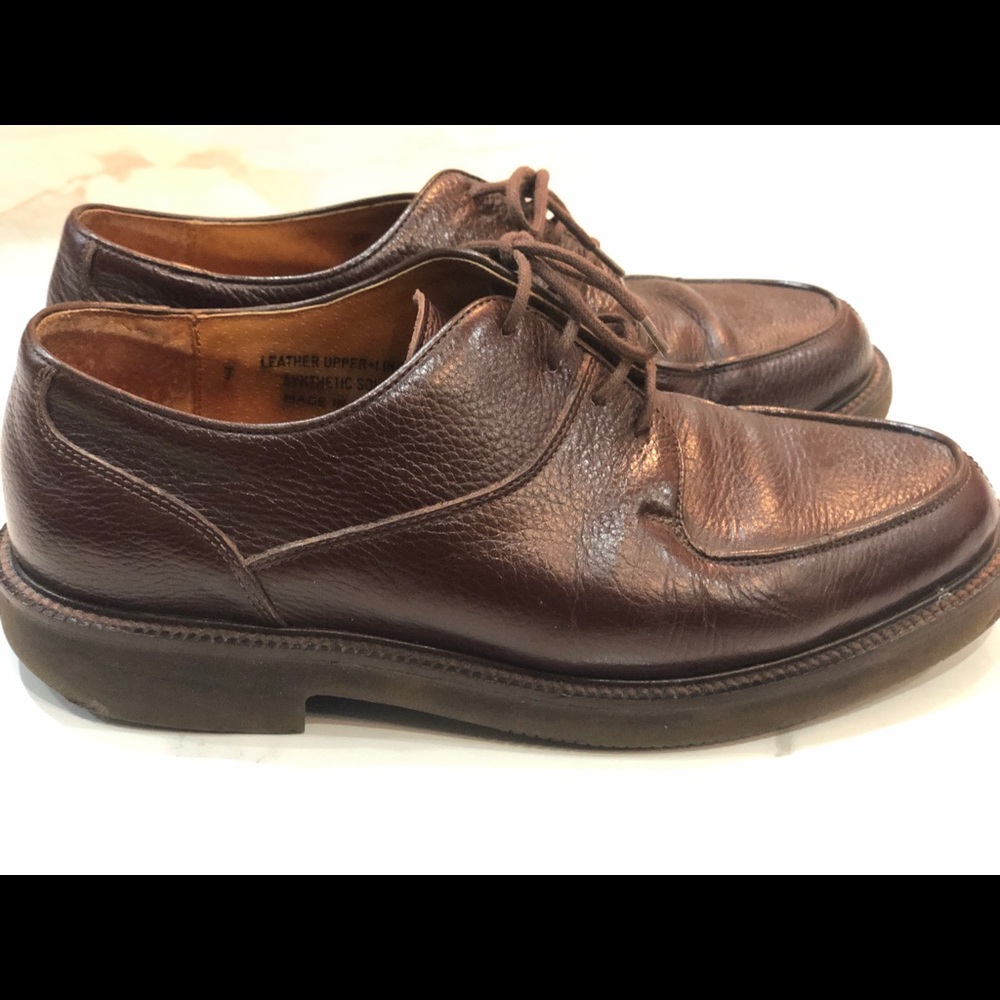 Vintage dress shoes M 7 W 8.5 REAL LEATHER - Picture 5 of 5